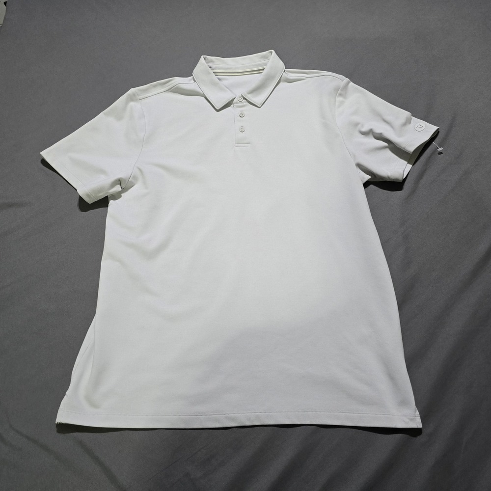 Vuori Gamepoint Polo Mens Large grey Short Sleeve Performance Shirt V1028
